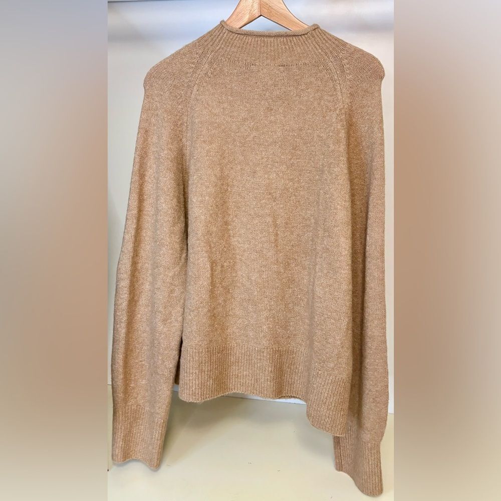 NWT J. Crew Camel Sweater large Marino and Alpaca rollneck - large - Picture 3 of 4